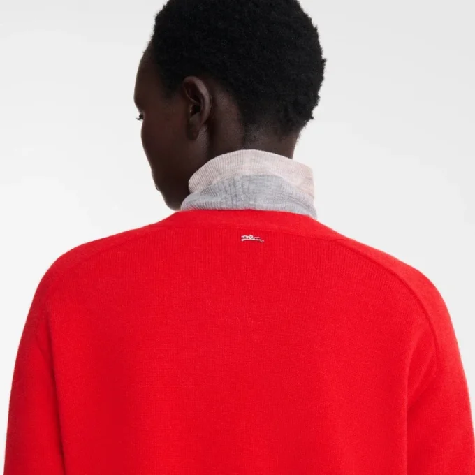 Red – Knit Cardigan