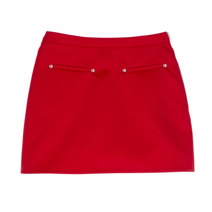 Red – Techno satin Skirt