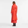 Red – Water-repellent technical canvas Trench coat