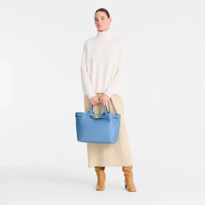 Slate – Leather Le Smart Tote bag