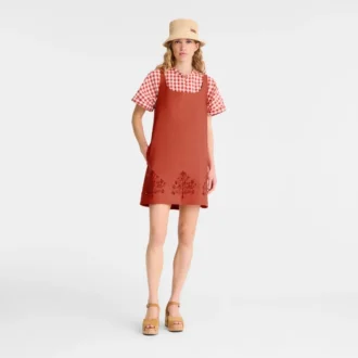 Tomato – Embroidered canvas Dress Tomato – Embroidered canvas Dress
