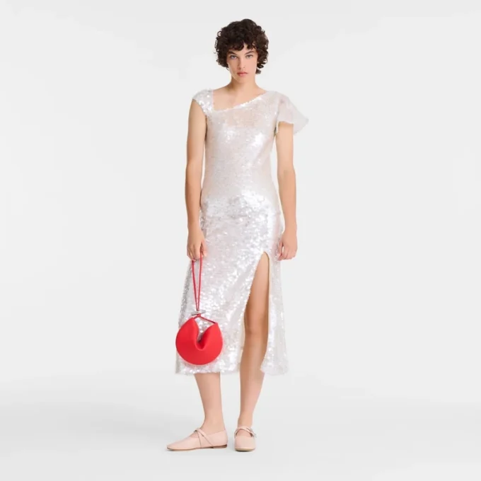 Vermilion – Leather Le Roseau Clutch