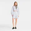 White – Embroidered gabardine Bermuda shorts