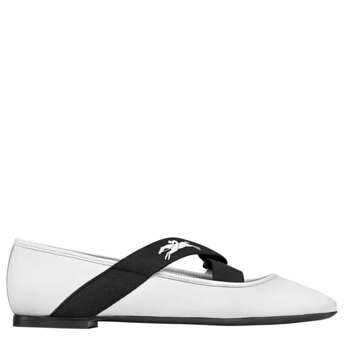 White – Leather Energy Ballerinas